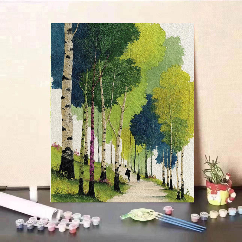 新しいHeyunデジタル油絵DIY手描き癒しと減圧高価値リビングルーム装飾絵画ギフト|undefined