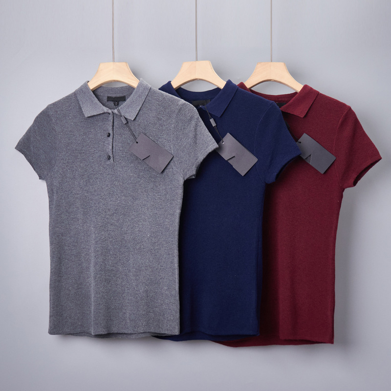 2025 New Spanish Single Soft Versatile Slim-Fit Short-Sleeve Polo Neck Knit Top