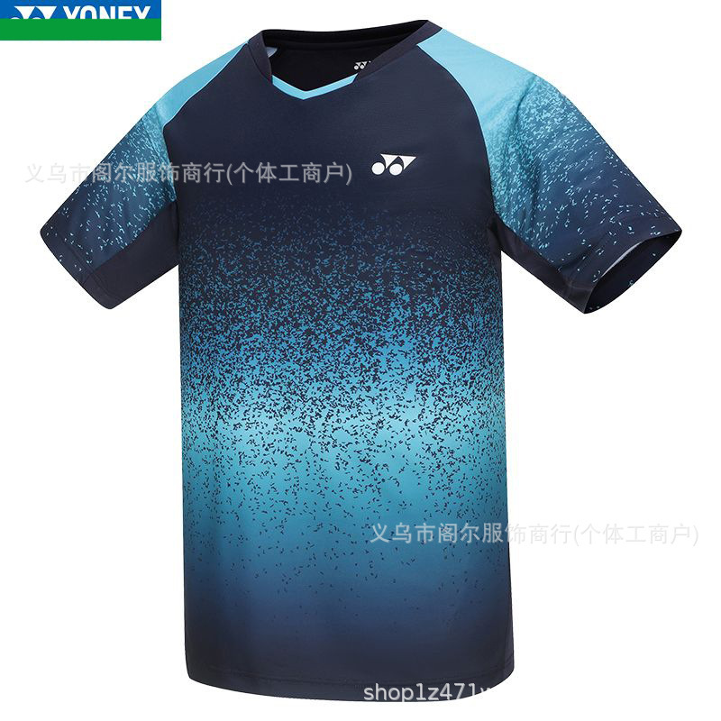 2025新款YY专业羽毛球服男女同款速干运动t恤透气比赛服短袖上衣|undefined