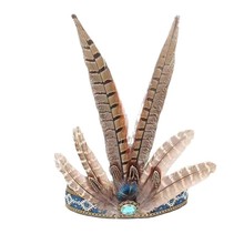 欧美跨境波西米亚羽毛头饰头带头戴配饰民族风印第安吉普赛配饰