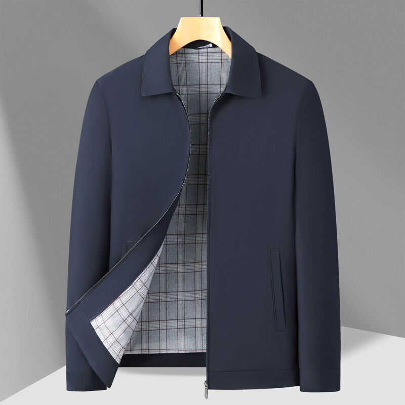 네이비 블루 재킷(레귤러 스타일)