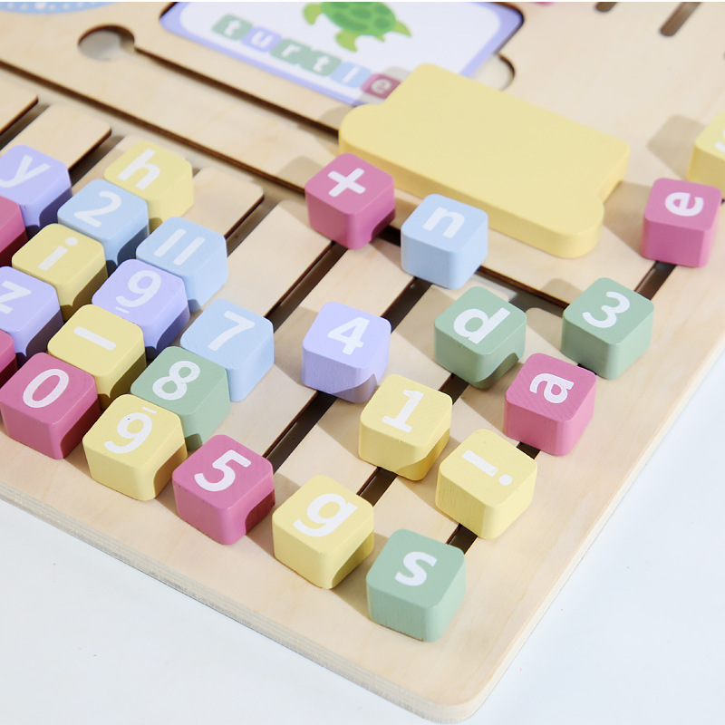 Nuevos juguetes de ortografía de madera para encontrar posiciones, bloques de construcción alfanuméricos con tarjetas ricas para ayudar a los niños a aprender