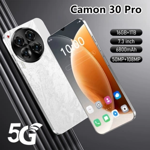 New Camon 30 Pro Cross-Border Smartphone 6,8-дюйма, 50МП+108МП квадрокамеры, глобальный 5G, 128GB-1TB