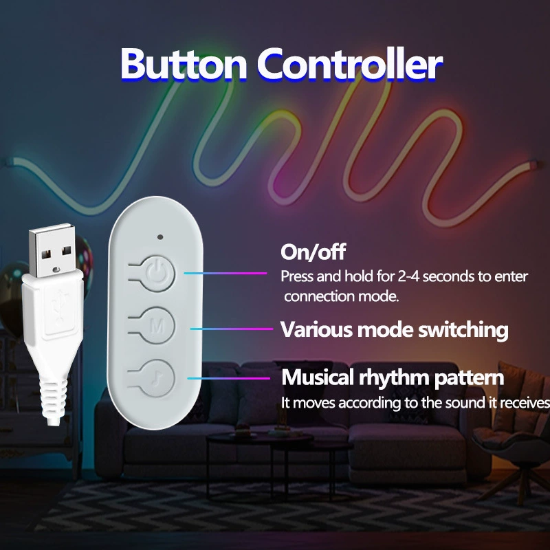 Фантом неоновая лампа с USB гибкая силиконовая DIY форма умная лошадь - свет светлый свет Bluetooth накладка e-sports атмосферный световой бар
