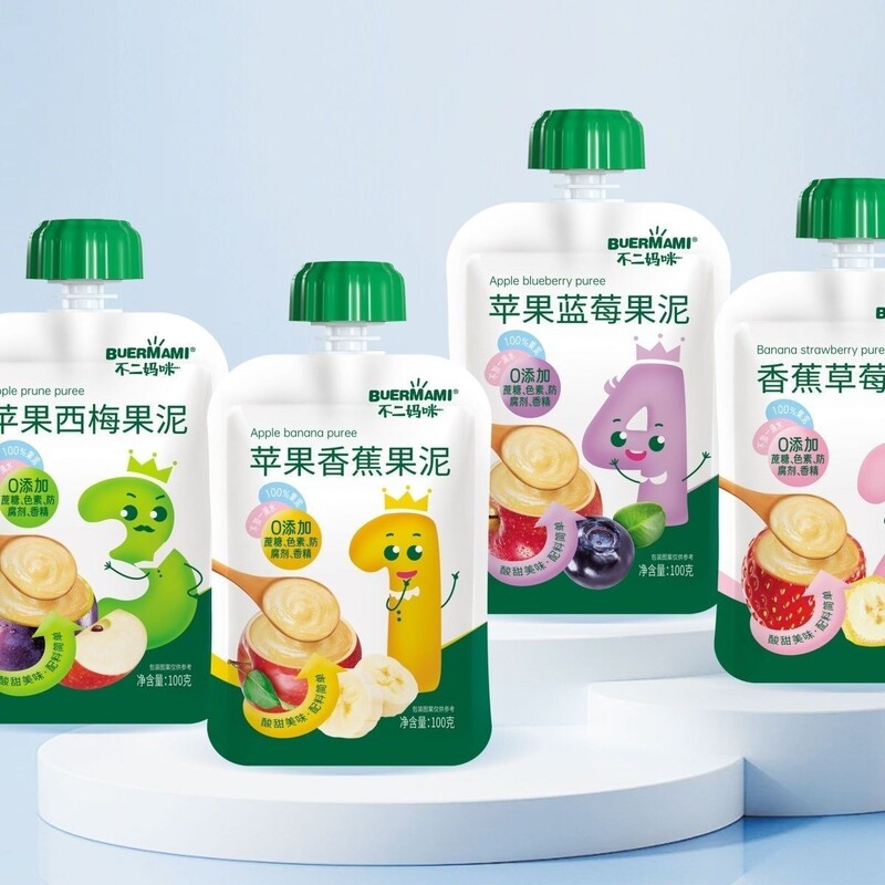 Fuji Mommy Puree 100g Add Fruit and Vegetable Juice Apple Food Banana Blueberry Strawberry