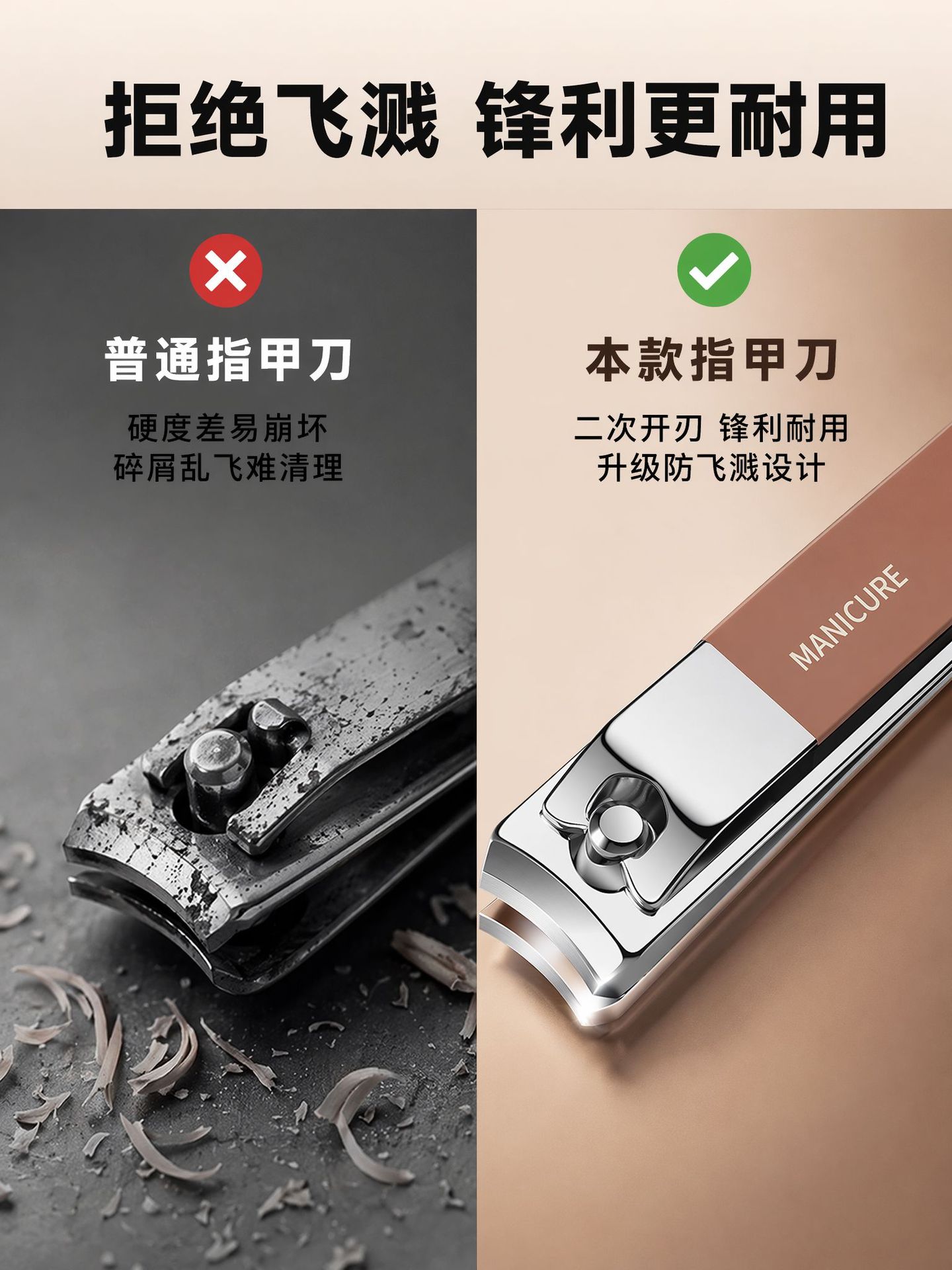 Nail Clipper Set Stainless Steel Nail Trimmer Cuticle Scissors Anti-Splash Portable Manicure Tools for Men and Women
