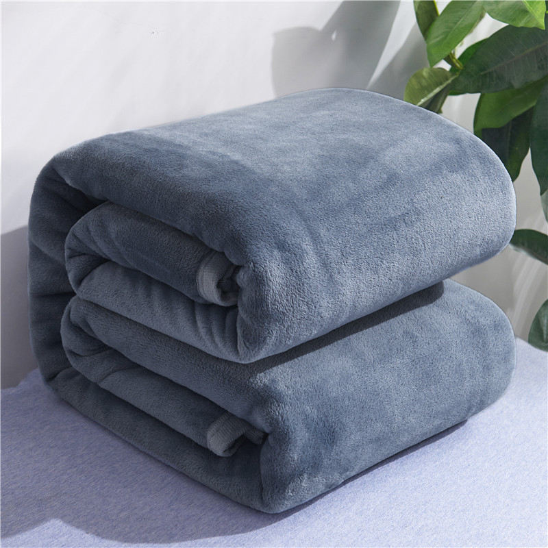 360k thickened blanket flannel blanket wholesale solid color coral velvet bed sheet blanket afternoon nap blanket gift box blanket