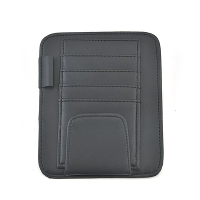 Car Sun Visor Storage Multifunctional Car Glasses Holder Clip Card Business Card Id Document Receipt Storage Bag (Car Glasses Clip/Bill Clip) - black