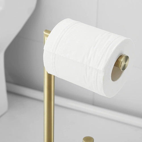 Floor-standing paper towel rack stainless steel vertical towel rack bathroom toilet paper punch-free hotel mobile roll paper rack