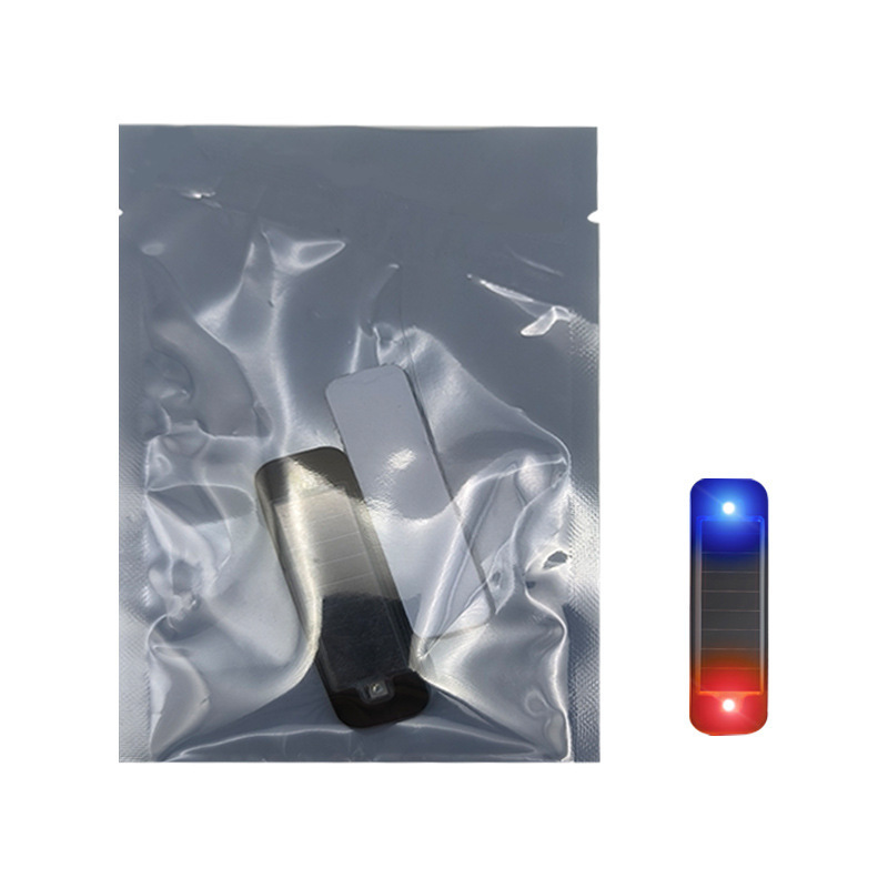 Luz de advertencia solar para automóviles anti-colisión trasera sin cableado luz de respiración de red media motocicleta LED luz destellante trasera image 7