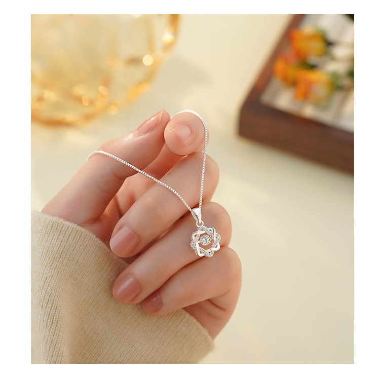 Braided Zircon Necklace For Women Elegant Versatile Collarbone Chain_voghion.com