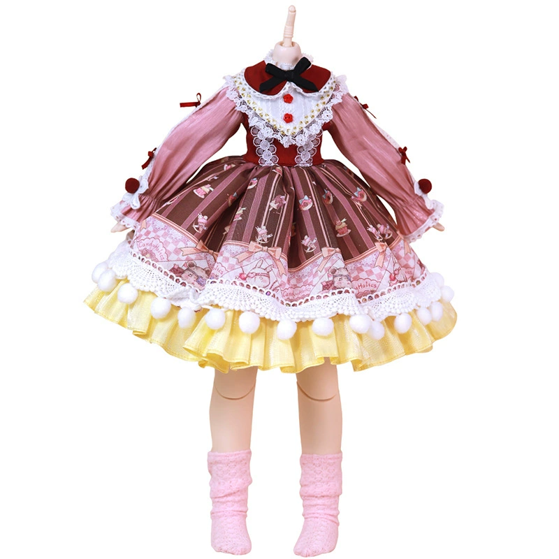 孩 孩 徳 徳 徳 4 балла кукла BJD одежда SD анимация мультфильм Лолита одежда юбка толстый человек