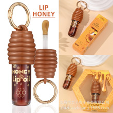 跨境巴西爆款蜂蜜唇油保湿滋润唇蜜便携带钥匙扣可挂包上蜂蜜唇釉