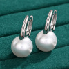 Retro advanced earrings from pearl, French retro style, bright catchy style, high-quality style