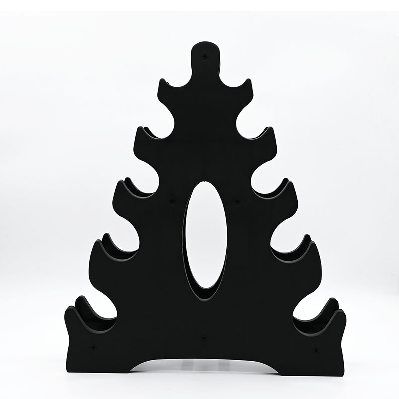 Transfronterizo en stock suministro de plástico hojas grandes y pequeñas triángulo dumbbell rack Home Office combinación fija fitness dumbbell rack