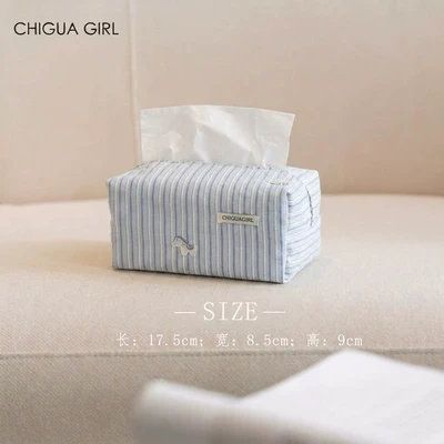 Nordic-style polka dot tissue Car tissue box/set - shallow-island-blue-flakes