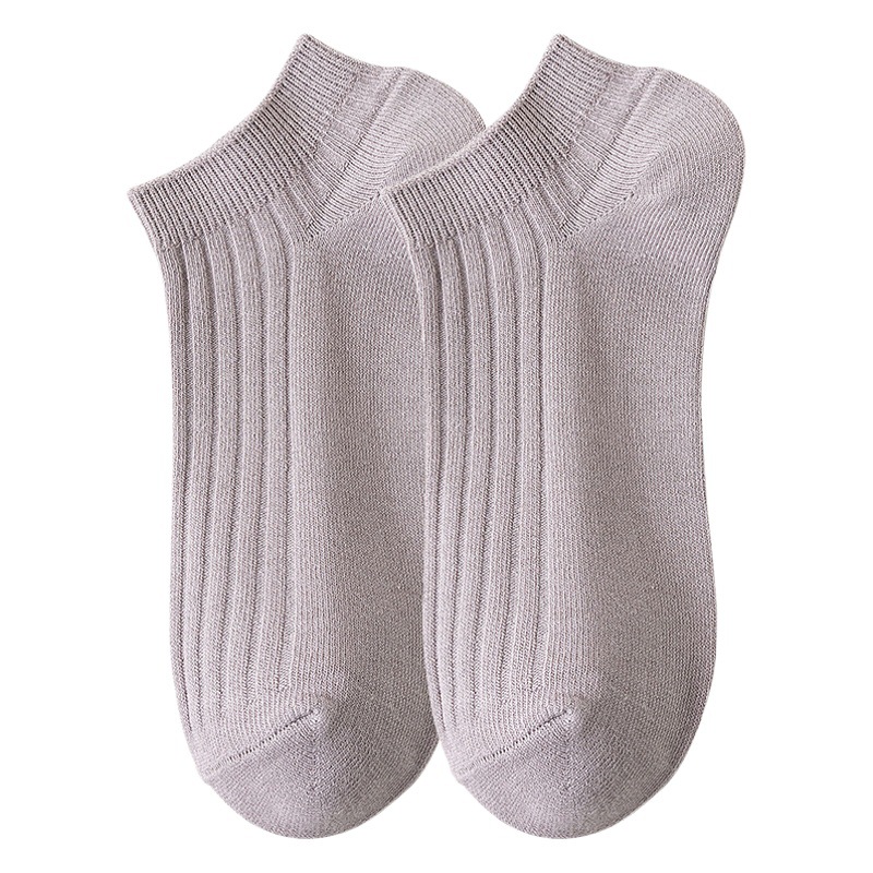 Calcetines de algodón de color sólido fino de verano para mujer Calcetines de color básico japonés de doble aguja calcetines de mujer de corte bajo