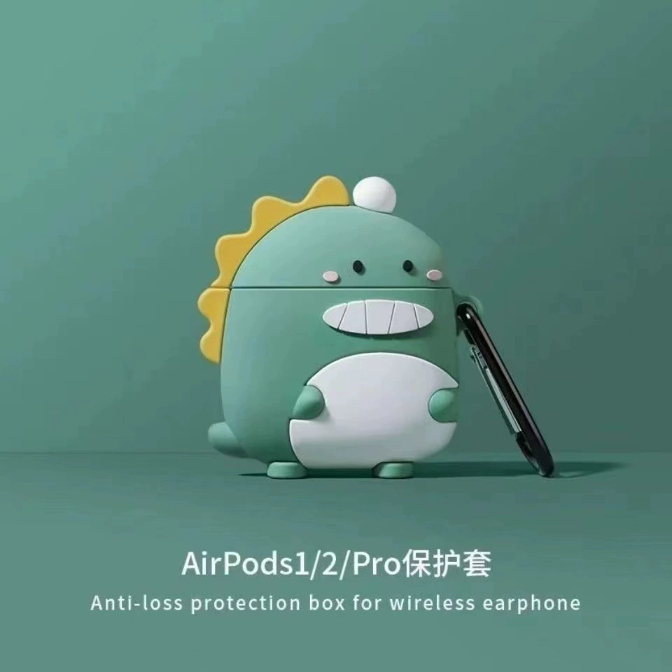 Защитная крышка для AirPods (совместимо с Apple), PVC дизайн мультфильм с крючком — подходит для AirPods 1/2/3/Pro/4