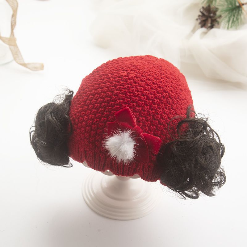 빨간 가발 모자