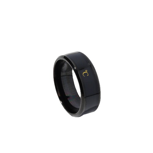Cross-border supply of stainless steel rings, fashionable and intelligent temperature sensing titanium steel body temperature couple rings and jewelry manufacturers