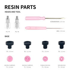 Four-in-One Snap Fastener Installation Tool: Handheld Button Press Pliers, Male-Female Snap Clip Pliers, Universal for All Sizes—Suitable for Resin and Metal Buttons