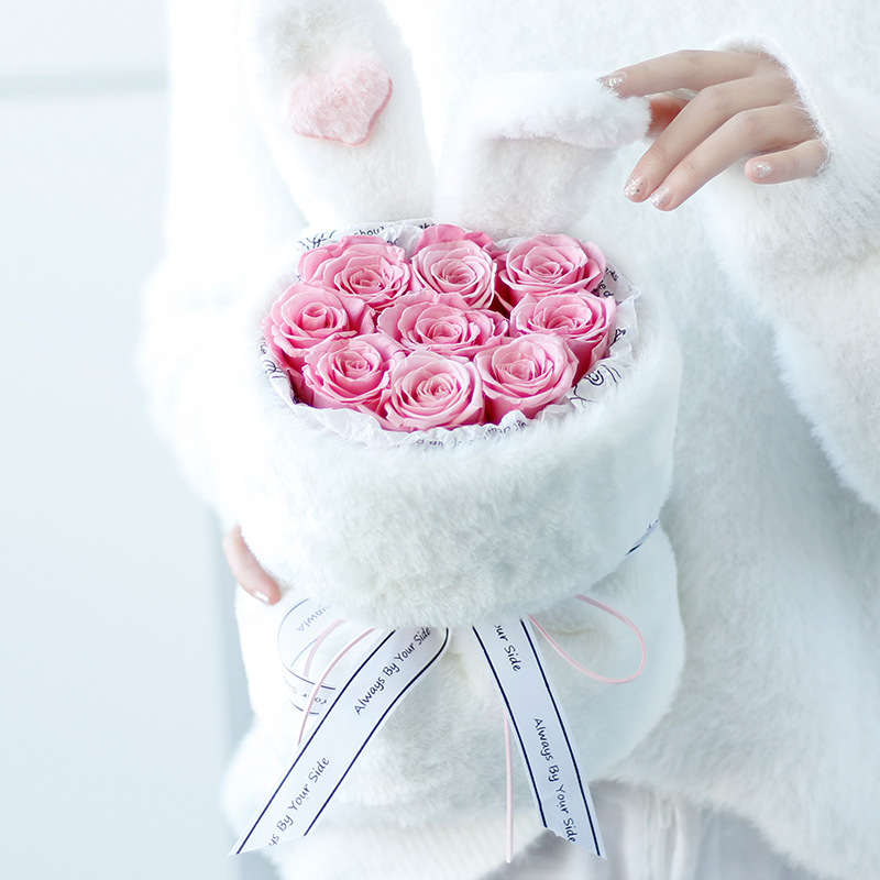 Ramo de Flores Eternas, Rosas al por Mayor para Cumpleaños de Niñas, Flores Secas, Día de San Valentín, Rosas Eternas Románticas