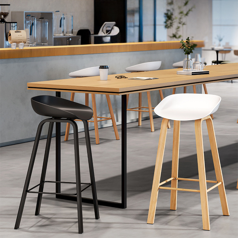 Nordic Bar Chair Modern Simple Bar Chair Ironwork Fashion Creative Restaurant High Stool Home Stool Reception Chair