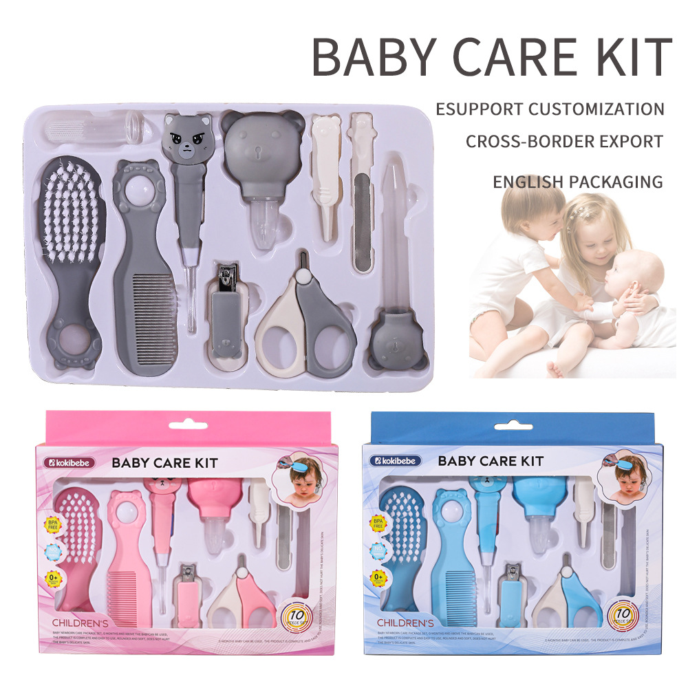 Kit de Cuidado e Higiene para Bebés Set de 10 Piezas con Limpiador de Oídos y Cortaúñas image 1