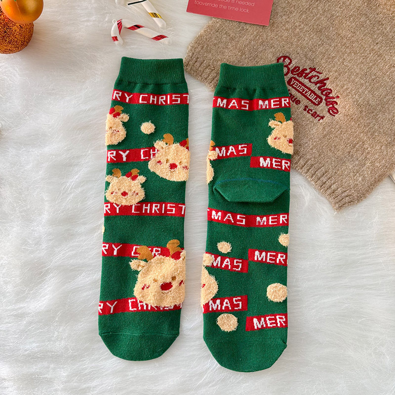 Calcetines navideños calcetines de tubo medio cajas de regalo calcetines niños dibujos animados calcetines de algodón de invierno calcetines de regalo parejas calcetines rojos y encantadores de año nuevo image 14