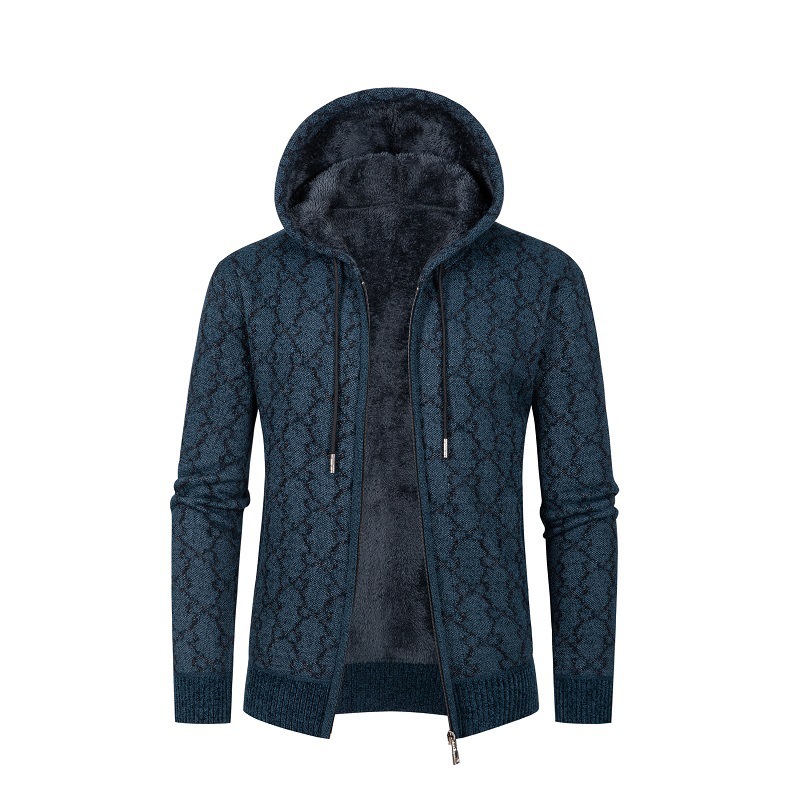 Abrigo grueso de lana sintética de visón para hombre, estilo sencillo para jóvenes y de mediana edad, novedad de otoño e invierno, exportación superior.