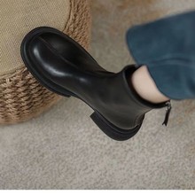 马丁靴女鞋2025新款爆款女靴子厚底瘦瘦靴英伦风小短靴女春秋单靴