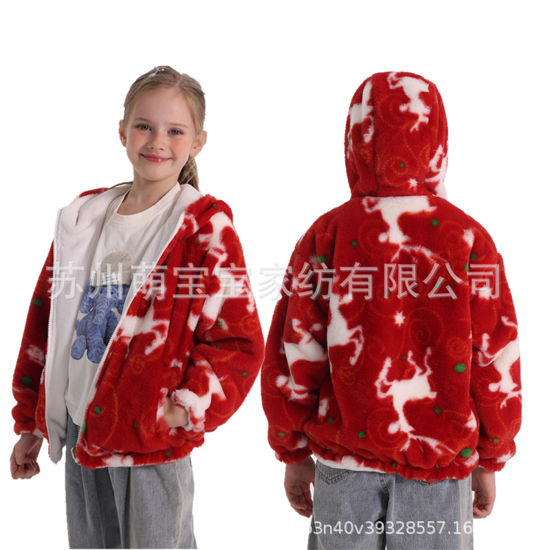 모조 토끼 모피 빨간 크리스마스 사슴