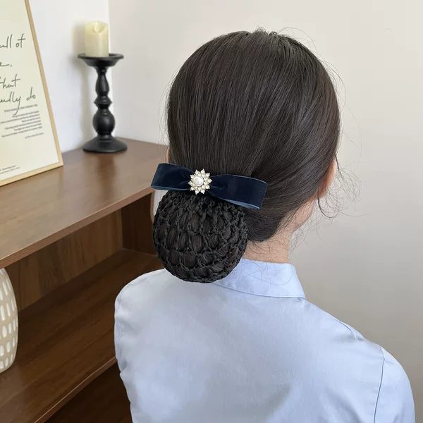 Elegant Hair Net for Women: Professional Hair Accessory for Nurses, Bank Staff, Flight Attendants, High-End Headwear for Hotel Work, Updo Hair Net, Hair Ornament