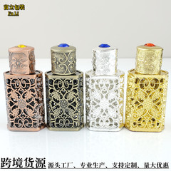 Supply 3ml Middle Eastern Perfume Bottle with Egyptian Essential Oil Bottle Retro Metal Glass Perfume Splitting Bottle Wholesale