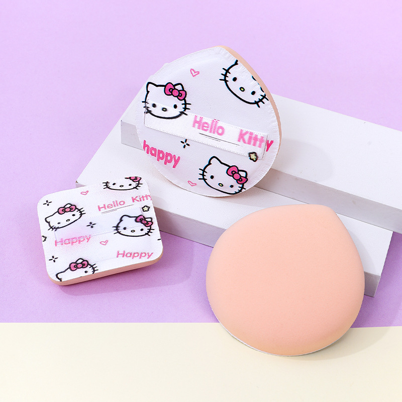 Customizado polvo de gatito kitty marshmallow 100 puntos de polvo no comer polvo KT gatito maquillaje esponja polvo herramienta de maquillaje