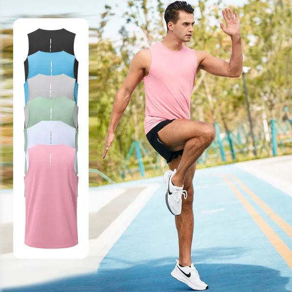 Summer Basketball Vest Sleeveless Fitness Training Quick-drying Waistle Loose American Reflective Print Large Size Top