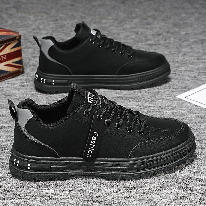 买一送一2023秋季新款马丁皮鞋防滑轻便休闲男鞋潮流百搭板鞋