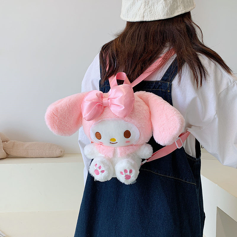 New Pink Merlot Plush Toy Doll Backpack Children's Backpack Gift Grab Doll Bag Doll
