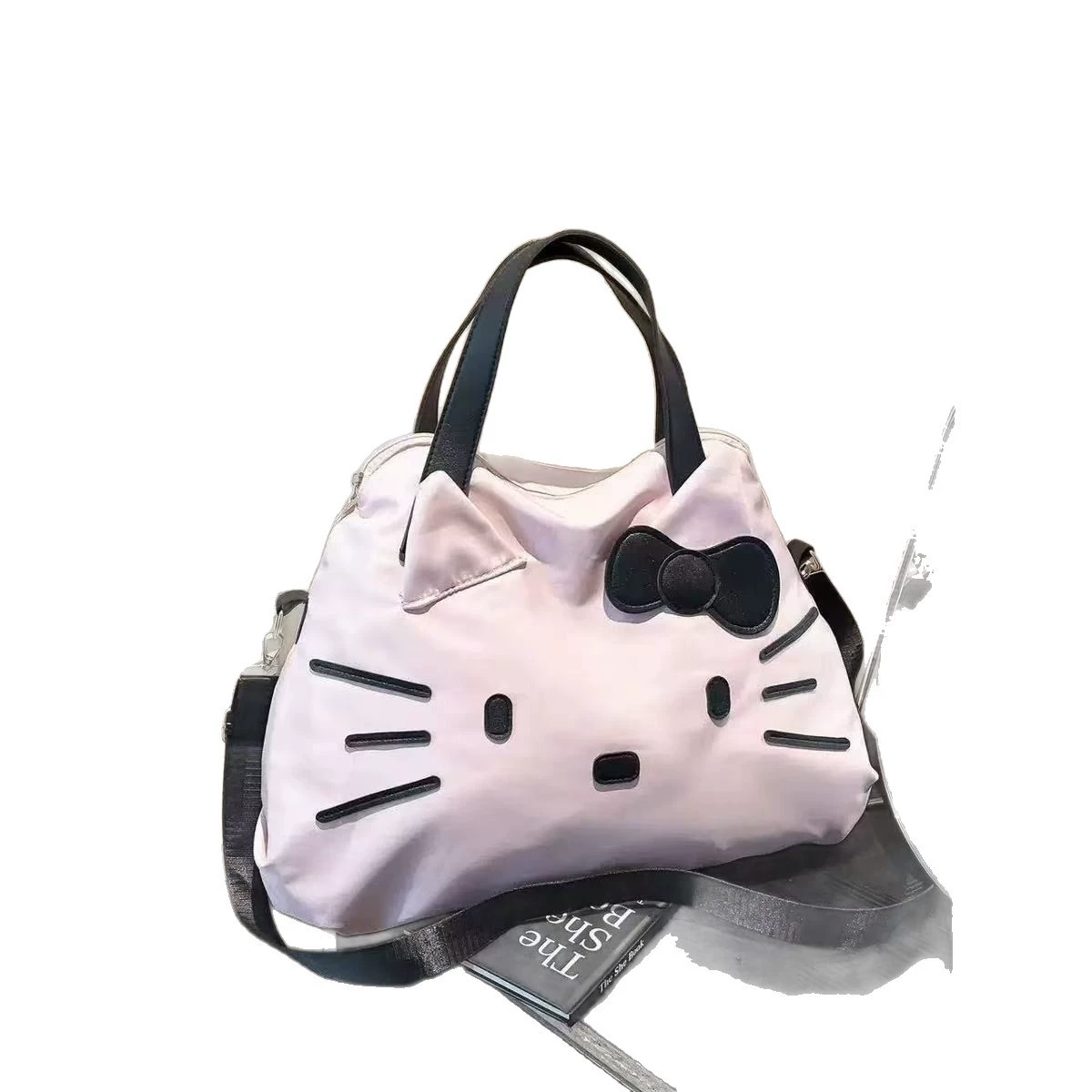 Плечевая дорожная сумка (Hello Kitty) вместительная с держателем для карточек, 0,27 кг