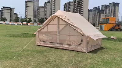 Outdoor Camping Quick-Open Inflatable Tent Travel Portable Oxford Cloth Inflatable Tent Camping Tent Single Door for Multiple People (Avtomobil dam çadırları) - single-door-tent-without-skylight-manual-pump-3-5-people