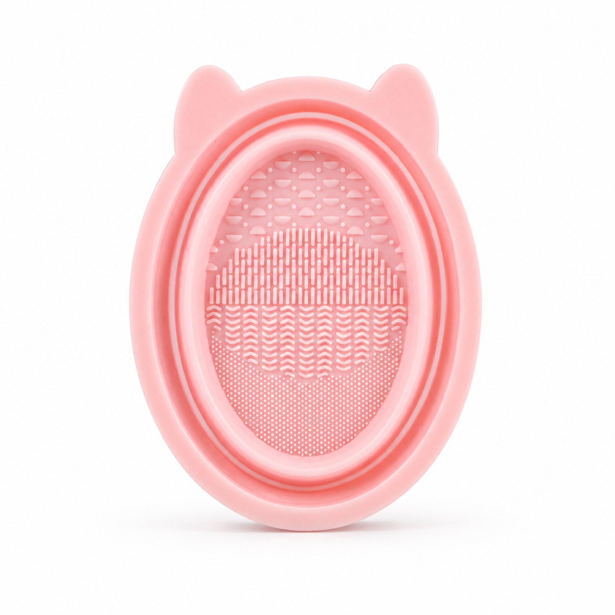 Limpiador de brochas de maquillaje en stock que no daña las cerdas, esponja para polvos, esponja de belleza, tazón de limpieza plegable de silicona, set de lavado y secado al por mayor.