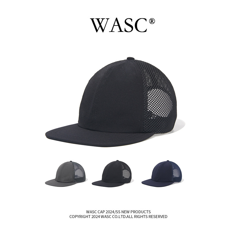 Wasc Summer Outdoor Peaked Cap Sun Protection Mesh Quick-drying Baseball Cap Casual Letter Embroidery Sports Hat For Women