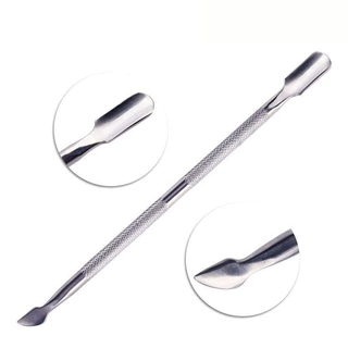 现货批发不锈钢死皮推银色双头卸甲刀美甲工具指甲挑泥刨甲器