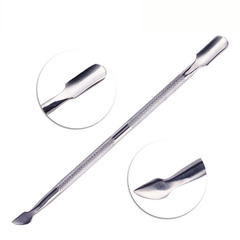 Wholesale stainless steel dead skin pusher silver double-headed nail remover manicure tool nail picker nail polisher
