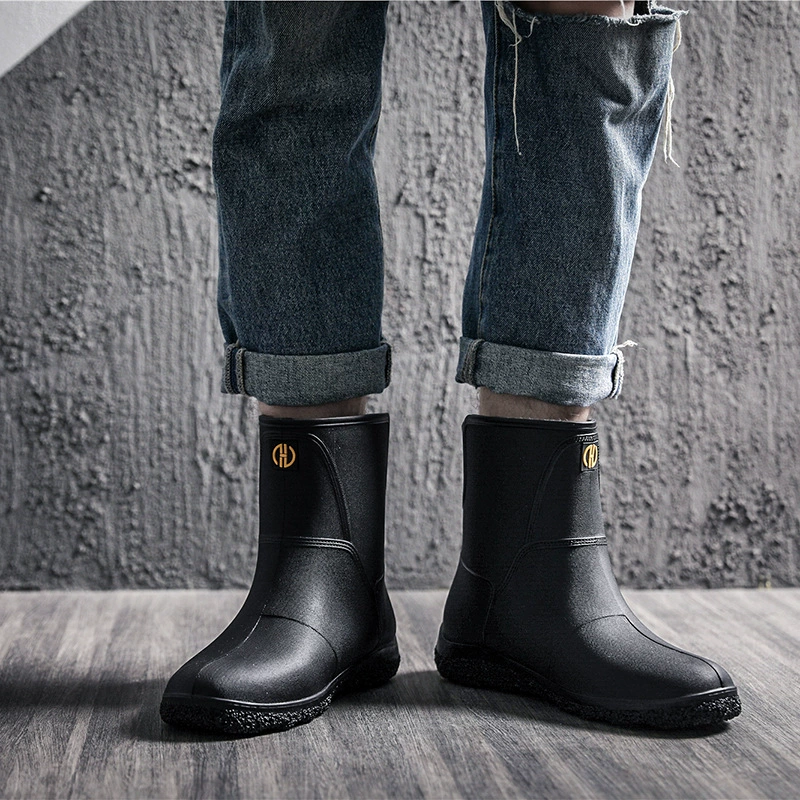 Footwear, fashionable non-slip boots, fleece work shoes, mid-length, (Cross-border trading)