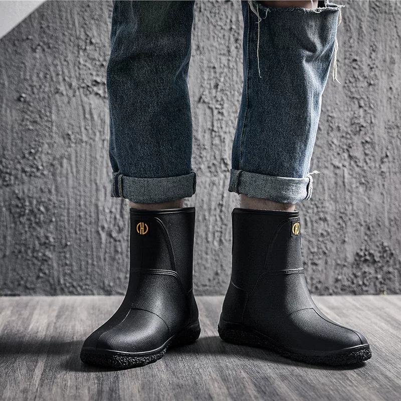Footwear, fashionable non-slip boots, fleece work shoes, mid-length, (Cross-border trading)