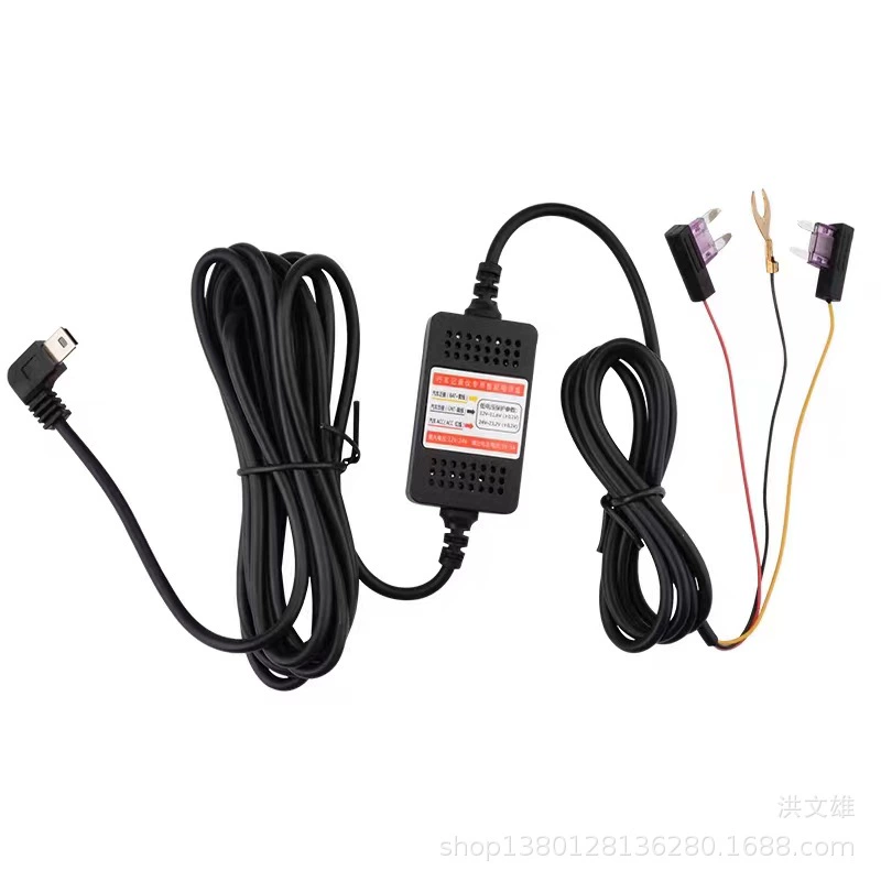 12/24 В шнур питания для потокового мультимедиа 3A мониторинг парковки термоусадочное видео ACC трехпроводной регистратор линия сжатия