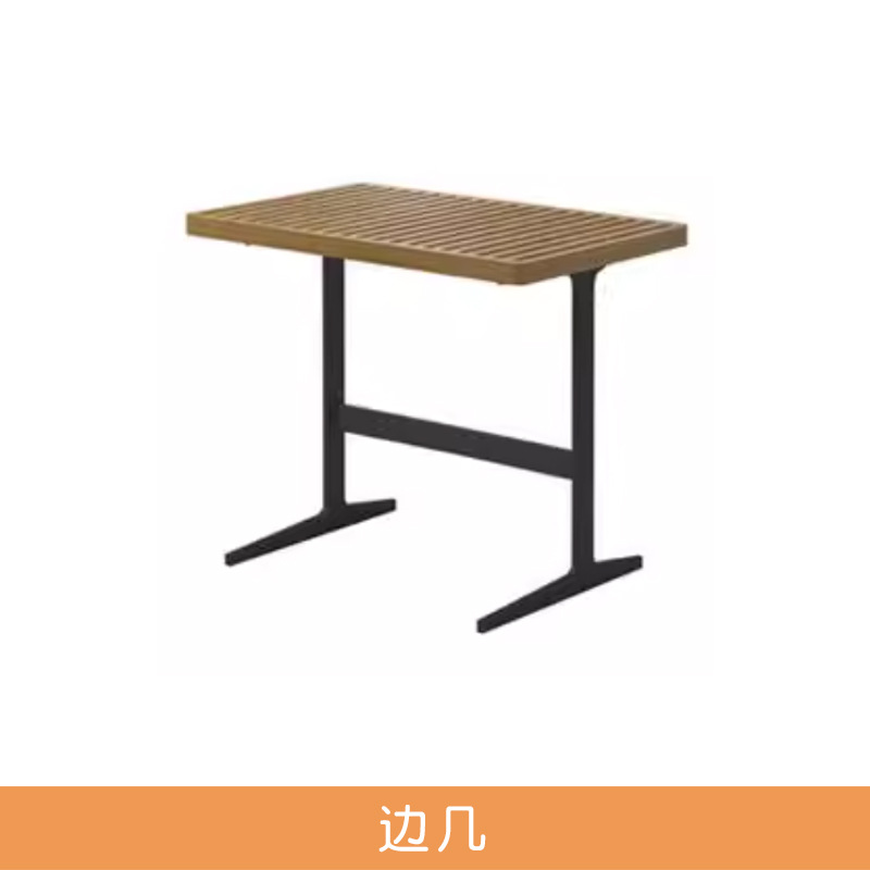 Nordic sofá al aire libre combinación Villa patio a prueba de sol sofá de teca hotel al aire libre de aleación de aluminio al aire libre sofá conjunto