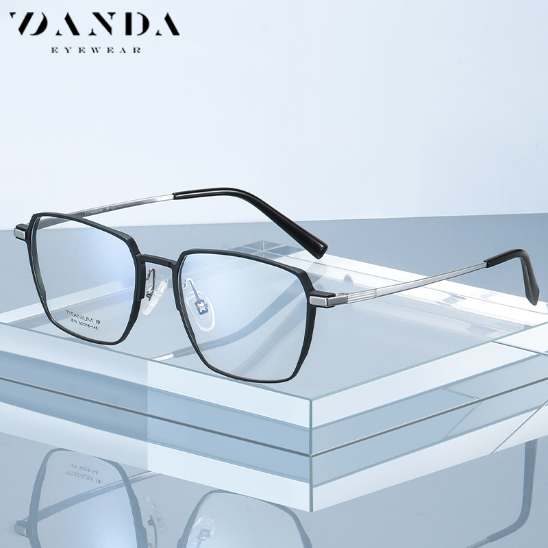 2022 nuevo puro titanio gafas marco masculino yj2013 aluminio magnesio ultra ligero cuadrado llano gafas se pueden equipar con miopía gafas marco femenino