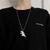Brand cartoon necklace hip-hop style suitable for men and women, dinosaur, small design pendant for beloved, wholesale